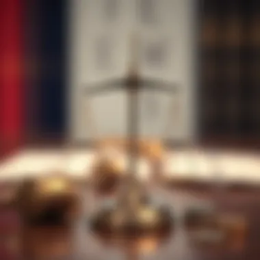 Legal frameworks depicted through a balance scale