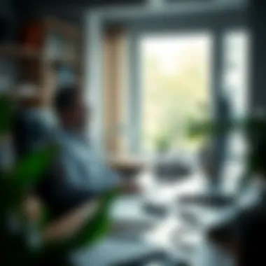 Achieving Work-Life Balance A balanced workspace showcasing work-life harmony