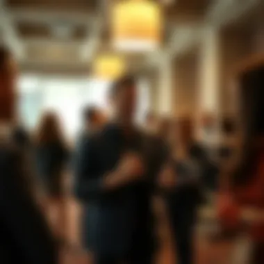 Networking for Success A diverse group networking at a professional event