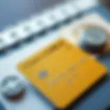 Illustration of credit card with a checking account