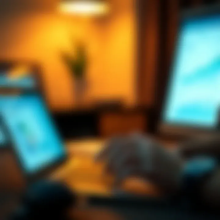 Utilizing Budgeting Tools Person using a budgeting tool on a laptop