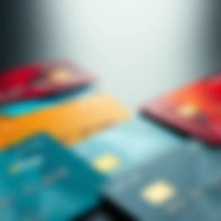 Customization Options for Debit Cards An array of debit cards with different color schemes and textures to illustrate customization.