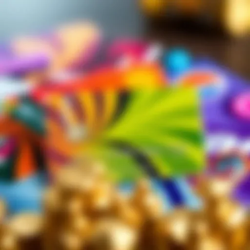 A visually appealing layout of a personalized debit card showcasing vibrant designs.