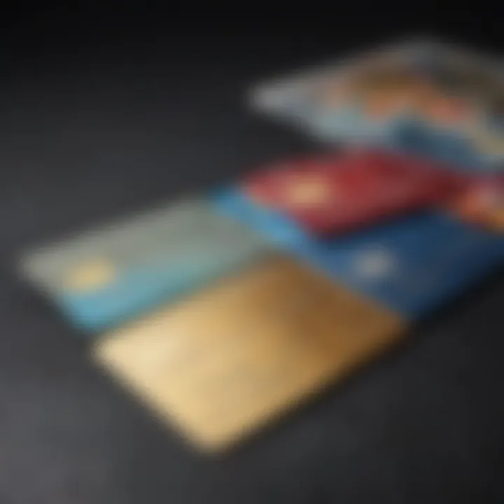 Visual representation of various credit card types