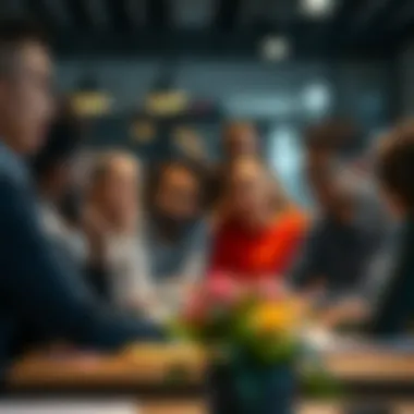 Diverse Perspectives in Business Ideation A diverse group of individuals engaged in brainstorming