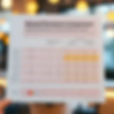 Reward Structures Comparison Chart showing different reward structures for small business credit cards