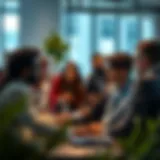 Diverse team discussing compensation strategies