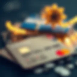 A visual representation of credit card debt being alleviated.