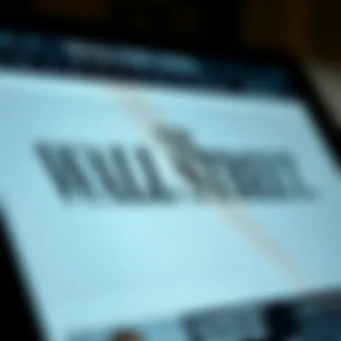 The Iconic Wall Street Journal Logo Wall Street Journal logo on a digital device