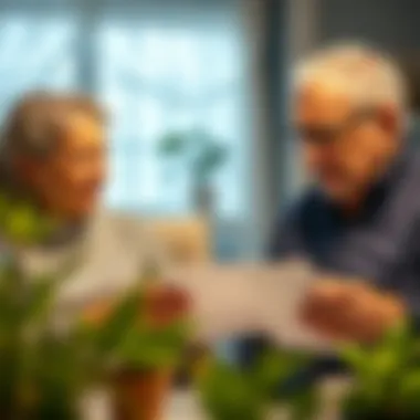 Understanding Mortgage Choices Elderly couple reviewing mortgage options