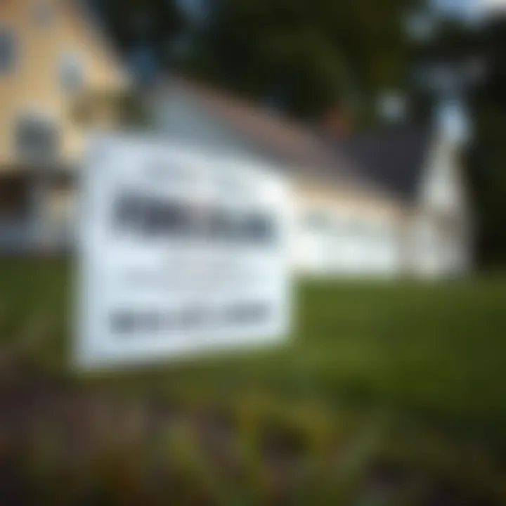 Foreclosure Notice on Property A close-up of a foreclosure notice on a property