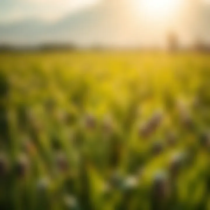 Cultivating Bioenergy Resources A field of bioenergy crops thriving in sunlight
