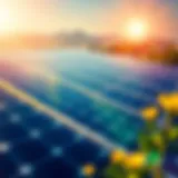 Vibrant solar panels harnessing energy under the sun