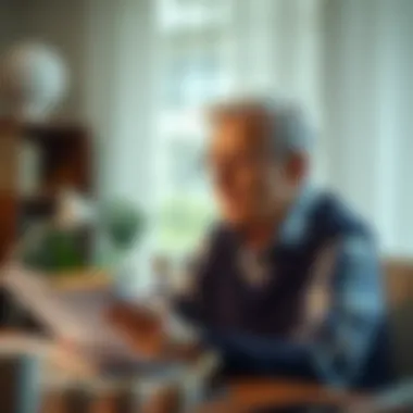 Strategic Financial Planning for Long-Term Care A person planning their finances with emphasis on long-term care insurance.