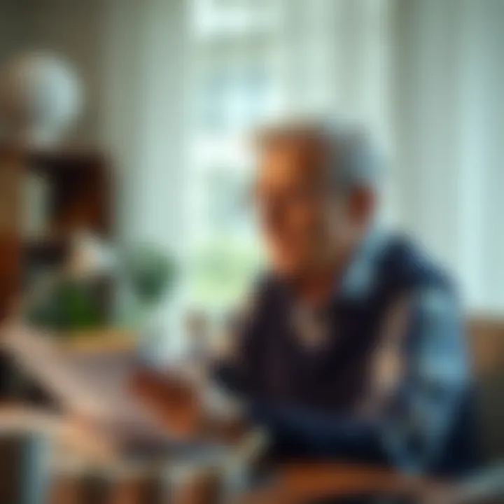 Strategic Financial Planning for Long-Term Care A person planning their finances with emphasis on long-term care insurance.