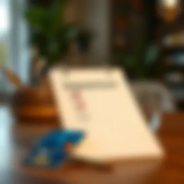 Financial Goals Checklist A checklist of financial goals with a credit card.