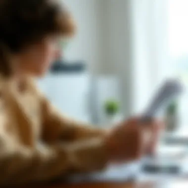 Person reviewing life insurance paperwork