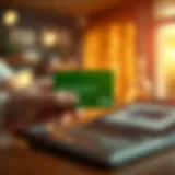 Visual representation of linking a bank account to a debit card