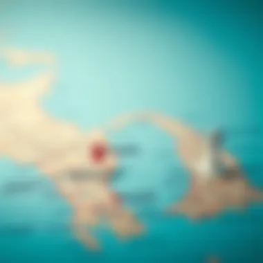Key Banking Locations in Panama Map of Panama highlighting key banking locations