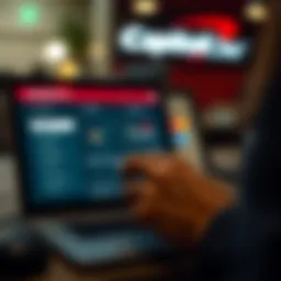 Digital banking interface showing Capital One features