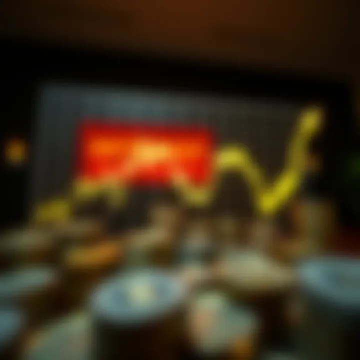 Visual representation of fluctuating interest rates