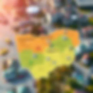 Regional Property Value Variations Map highlighting regional variations in property values