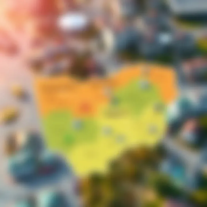 Regional Property Value Variations Map highlighting regional variations in property values