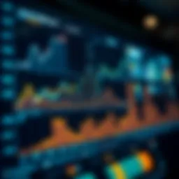Sales forecasting graph displaying trends and patterns