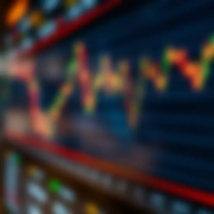 Stock Market Data Insights A close-up of stock market data on a digital display