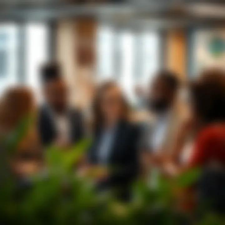 Engaging in Ethical Discussions A group of diverse individuals engaging in a thoughtful discussion about ethics