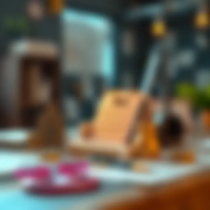 Illustration of various tools for financial account management