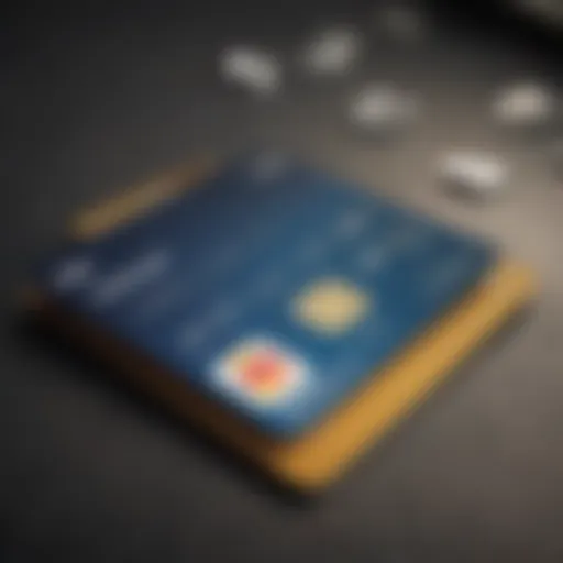 Modern credit card with digital interface