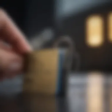 A secure digital lock symbolizing security in transactions