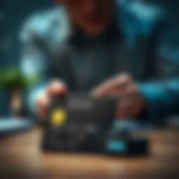 Illustration of credit card limits concept