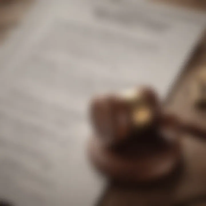 A depiction of a legal document and a gavel