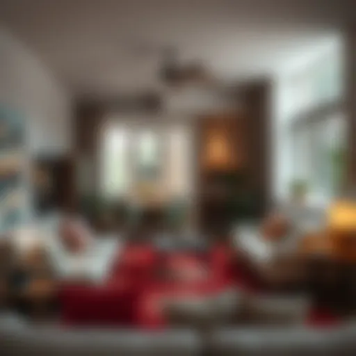 Inviting Interiors of an Airbnb A cozy Airbnb property showcasing inviting interiors