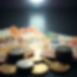 South African currency notes and coins