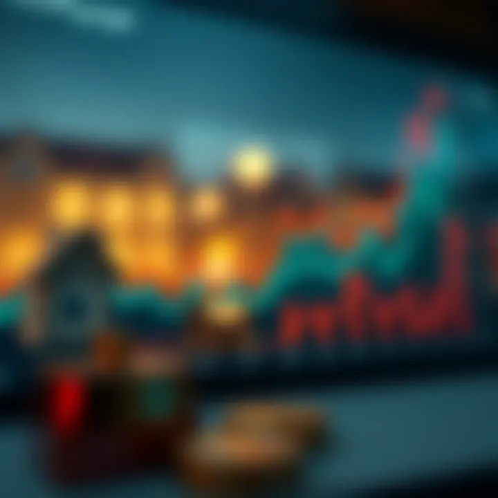 Graph showing interest rates trends