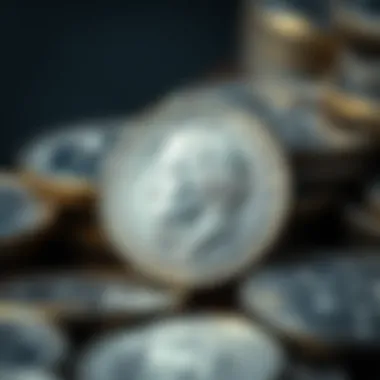 Evaluating the Condition of Silver Coins Close-up of a silver coin highlighting its condition and details