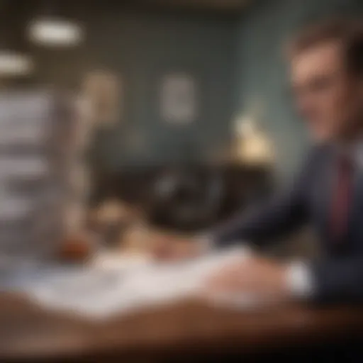 Business owner analyzing tax documents